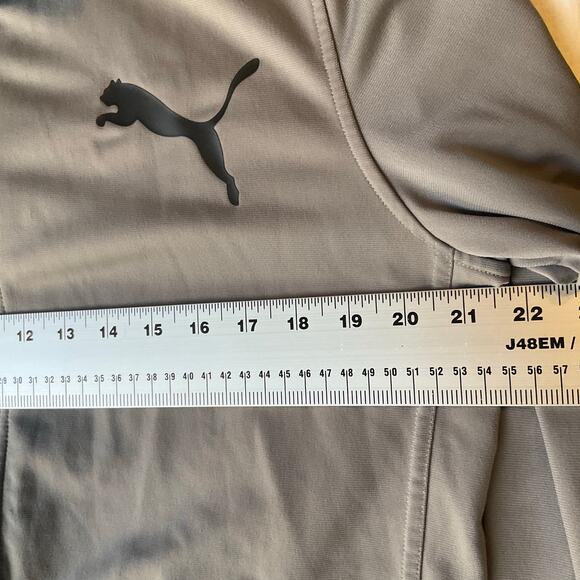 PUMA Men Jacket size M US Gray Full Zip Bomber Style - Picture 4 of 11